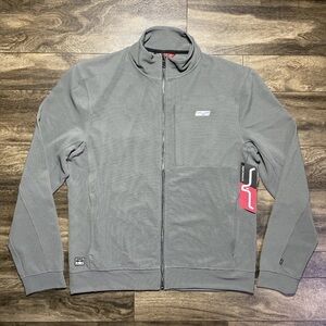 Kimes Ranch Jacket Mens Medium Sage Green Kuna Zip Front Performance Tech Layer